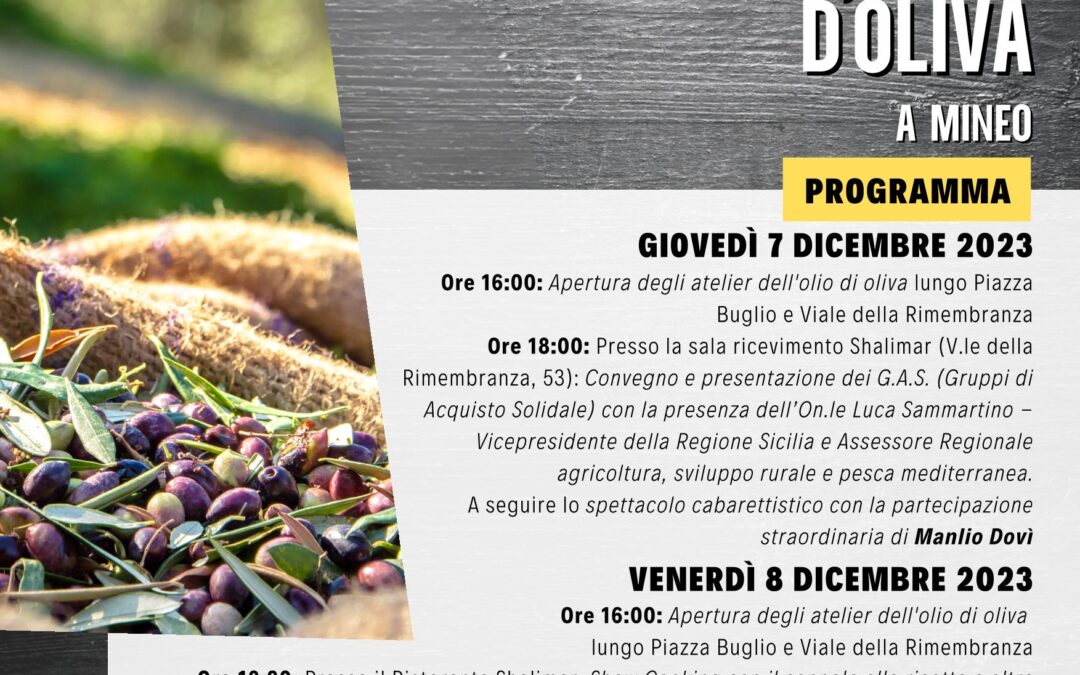 Evento gli Atelier dell’Olio